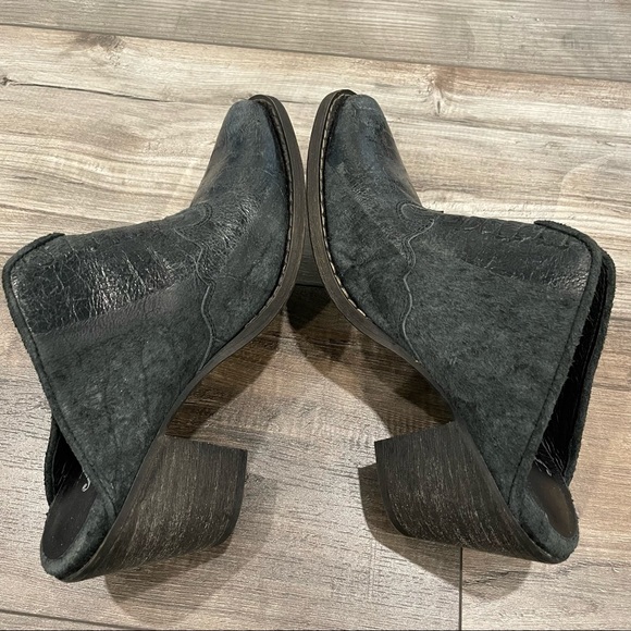 Free People Black Leather Suede Toluca Western Mules US 7 EU 37 - Picture 9 of 9